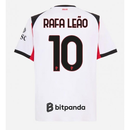 Pánský Fotbalový dres AC Milan Rafael Leao #10 2025-26 Venkovní Krátký Rukáv